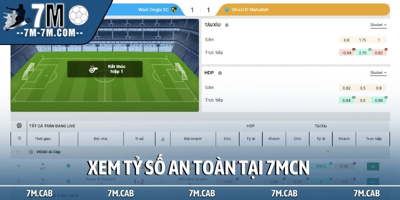 Xem tỷ số an toàn tại 7MCN